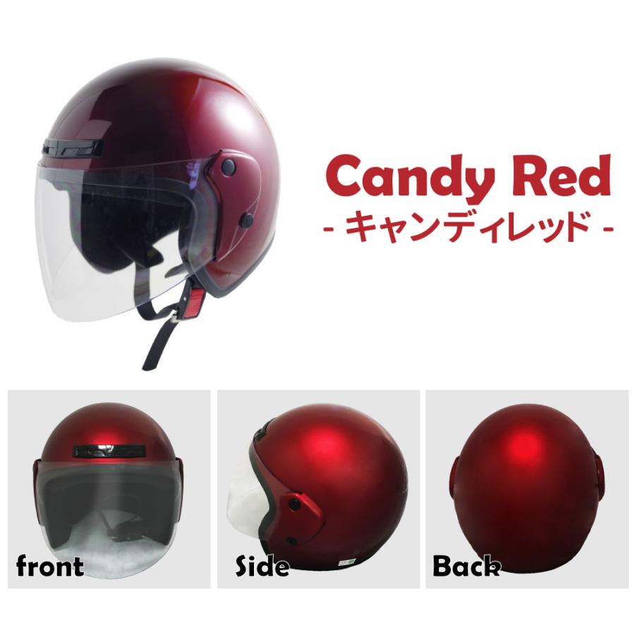 Power7 バイクヘルメット オープンフェイス シールド付き ジェットヘルメット SG/PSC付 フリーサイズ 全排気量対応 UV加工 全4色｜sealovely777｜15