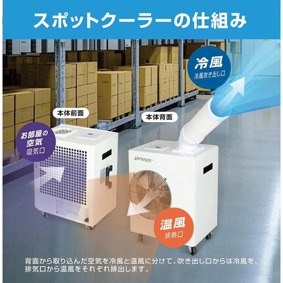 小型スポットクーラー業務用 冷風機 冷風扇 工事不要 ポータブル