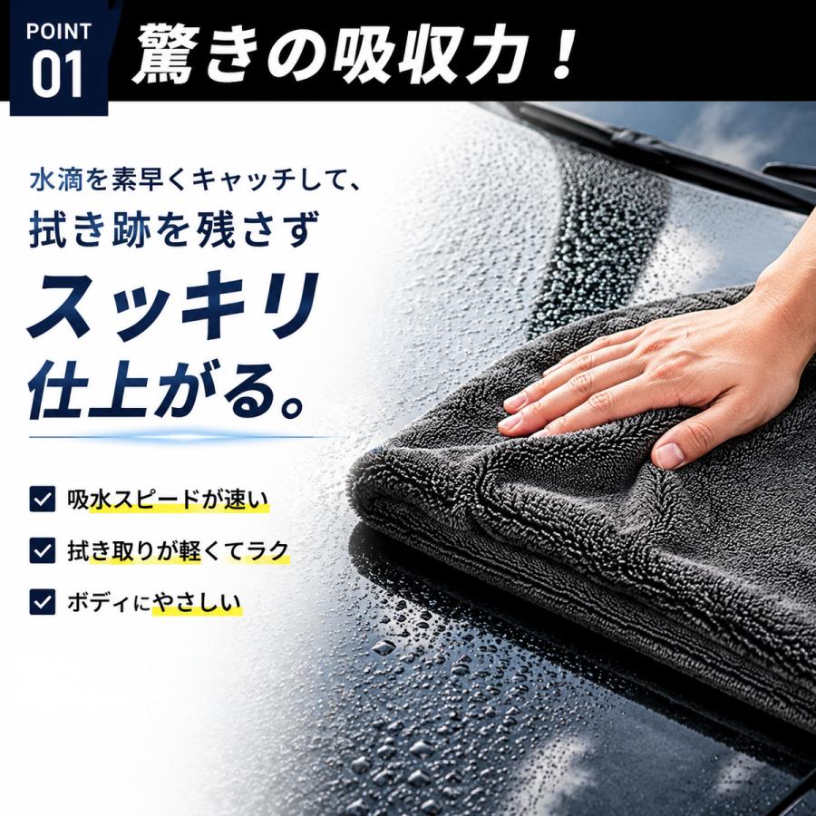 500円OFFクーポン】マイクロファイバークロス 洗車 拭き上げ 超吸水