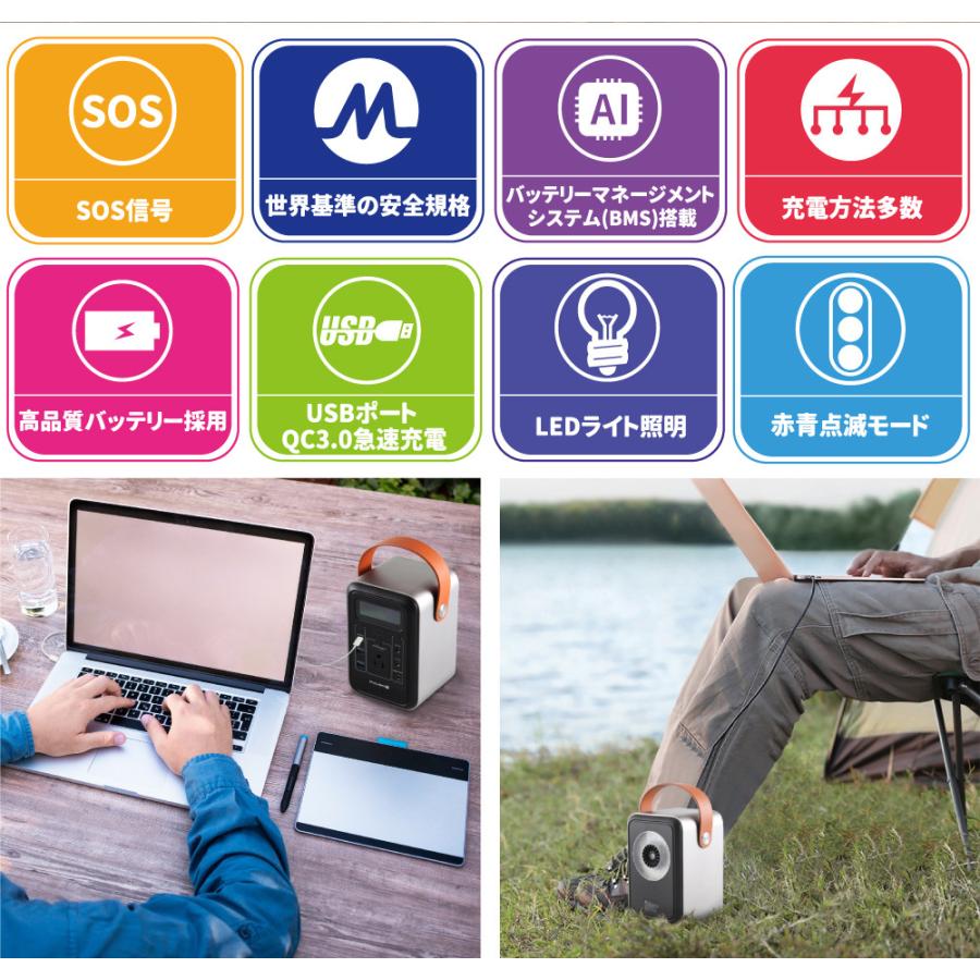 ポータブル電源 150Wh 42000mAh 小型 軽量 防災グッズ LEDライト ポータブル電源 150Wh 42000mAh 小型 軽量 防災グッズ LEDライト