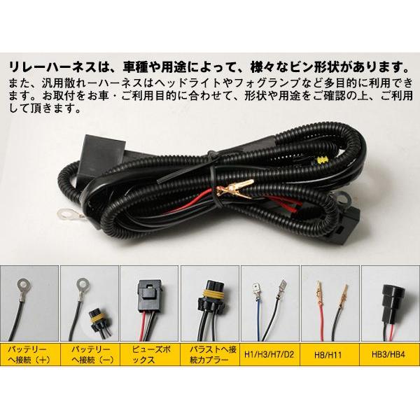 HID専用強化リレーハーネス H1 H3 H3C H7 H8 H11 HB4 HB3 消灯 点滅を