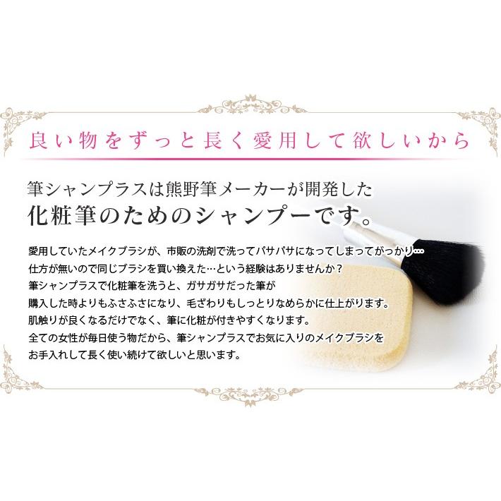 筆シャンプラス 120ml 化粧筆 熊野筆 メイクブラシ 専用クリーナー ブラシ洗浄 ブラシお手入れ ブラシクリーナー｜sealovely777｜03