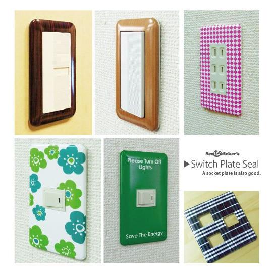 スイッチプレート,スイッチカバー,用,貼替えシール,木目調,ライト