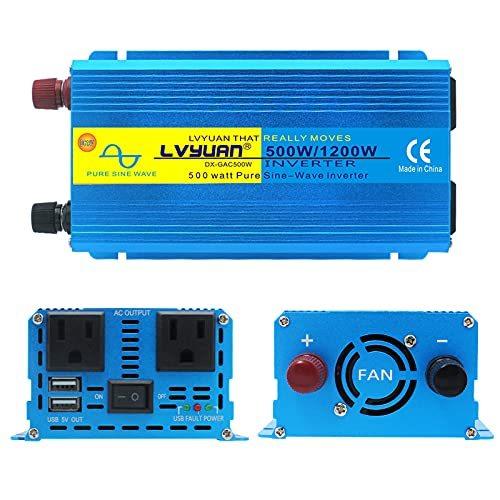 驚きの安さ Yinleader インバーター 正弦波 12v 500w 最大 10w Dc 12v 直流 Ac100v 交流 変換 Ac コンセント 2 Us 交換無料 Turningheadskennel Com