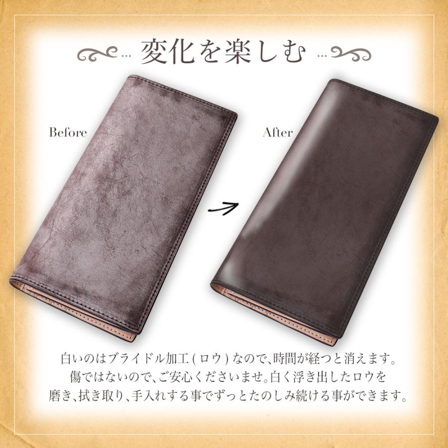 【実物撮影】 新品 本革 ブライドルレザー メンズ  ウエーブ 長財布 ブラウン 実物撮影】 新品 本革 ブライドルレザー メンズ ウエーブ 長財布 ブラウン