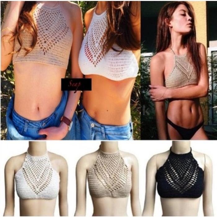 [Seap] 水着 レディース 体型カバー ニット バンドゥ ビキニ チューブトップ |  | 07