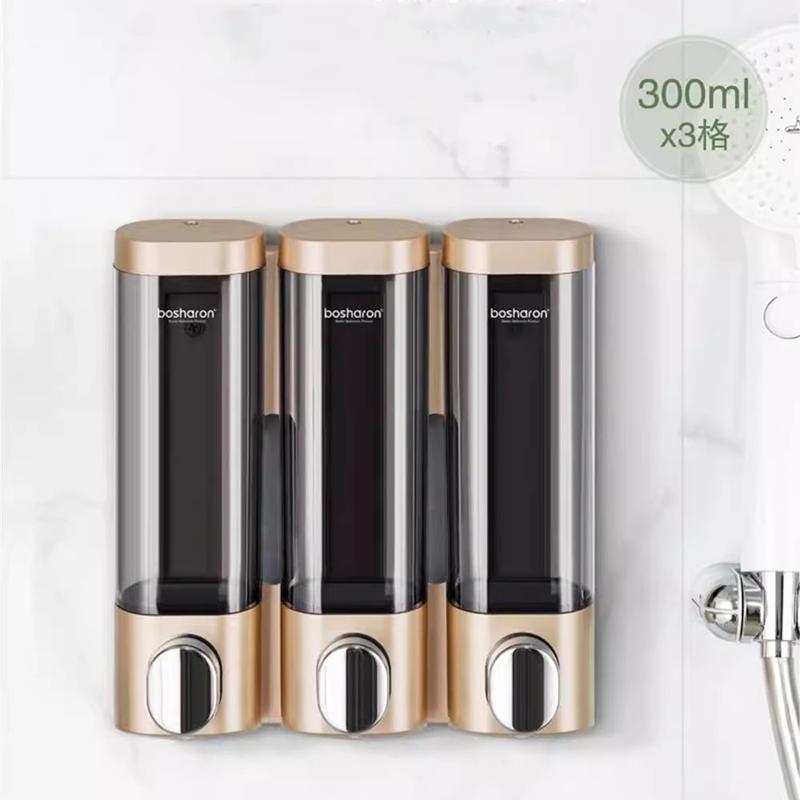 シャンプーボトル 最新 下から出る 壁掛け ソープディスペンサ 大容量