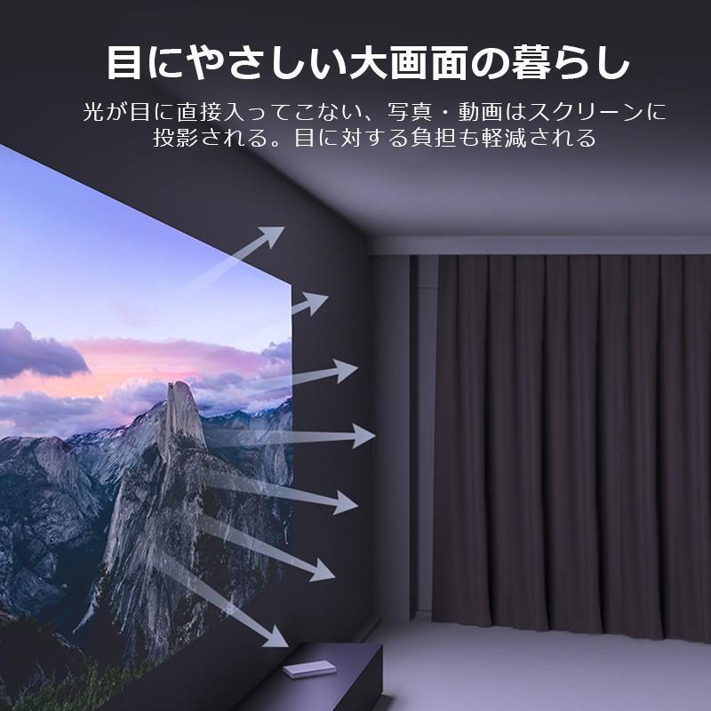 高画質小型プロジェクター4500ルーメン 1080PフルHDスピーカー内臓セット プロジェクター 小型 家庭用 4500ルーメン スマホ 1080PフルHD