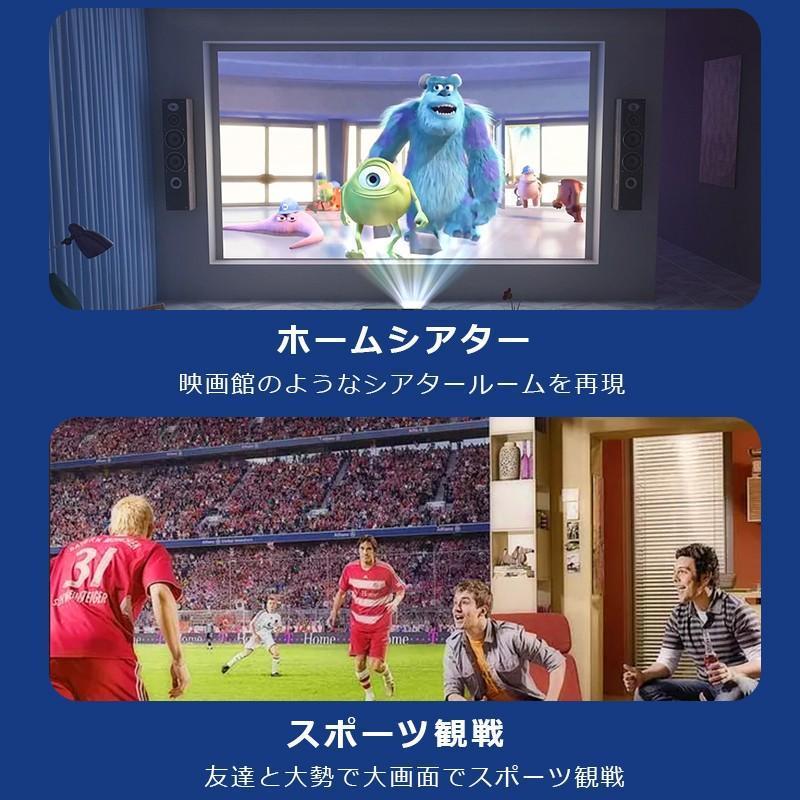 プロジェクター 小型 家庭用 4500ルーメン スマホ 1080PフルHD