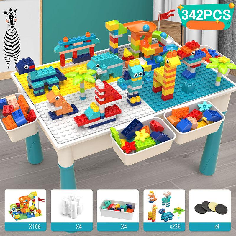 ブロック おもちゃ 積み木テーブル 多機能 デスク 椅子 セット 知育