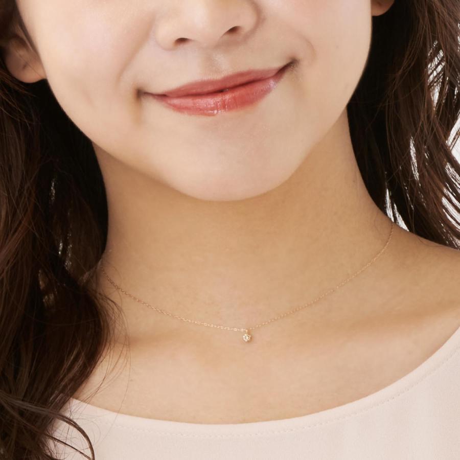ネックレス レディース 10金 ダイヤモンド 0.1ct 一粒 K10 シャンパンカラー 誕生日 プレゼント ゴールド ギフト ジュエリー シアーズ | Sears | 05