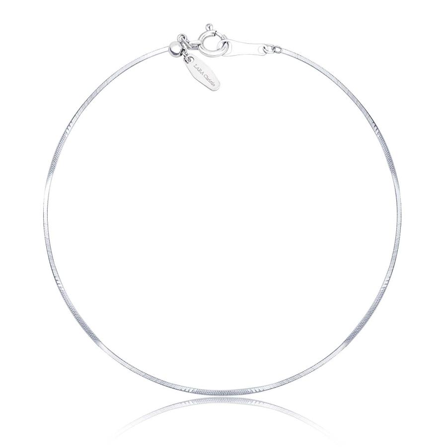 ララクリスティー ブレスレット レディース ゴールド スネーク チェーン プラチナ PT850 K18 幅 0.69〜0.75mm LPUC PT850 K18 ララクリスティー ブレスレット チェーン プラチナ 75mm LARA 約1