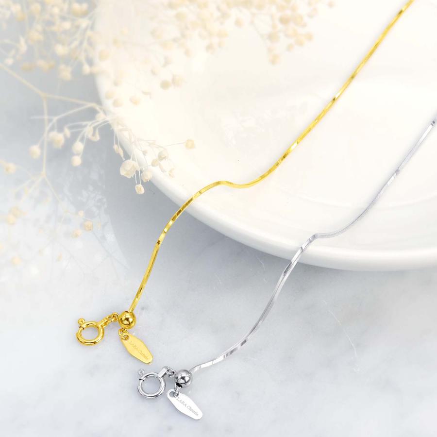 ララクリスティー ブレスレット レディース ゴールド スネーク チェーン プラチナ PT850 K18 幅 0.69〜0.75mm LPUC PT850 K18 ララクリスティー ブレスレット チェーン プラチナ 75mm LARA 約1