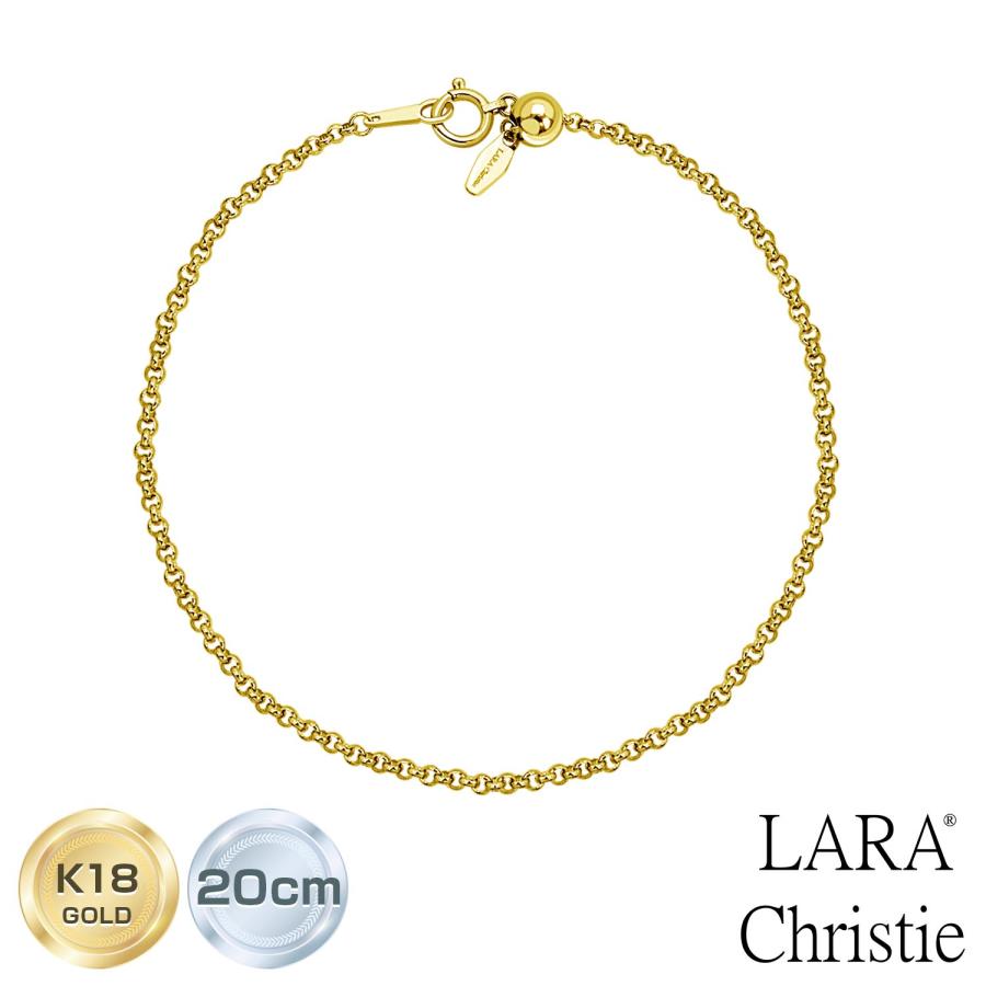 LARA Christie ブレスレット メンズ ロールチェーン 幅 約 1.9mm K18 