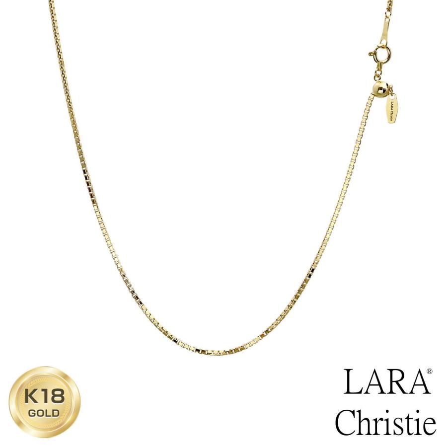 ベネチアン チェーン ネックレス 18金 K18 ゴールド 約6.1g 幅1.2mm 長さ45cm ララクリスティー LARA Christie  素晴らしい品質