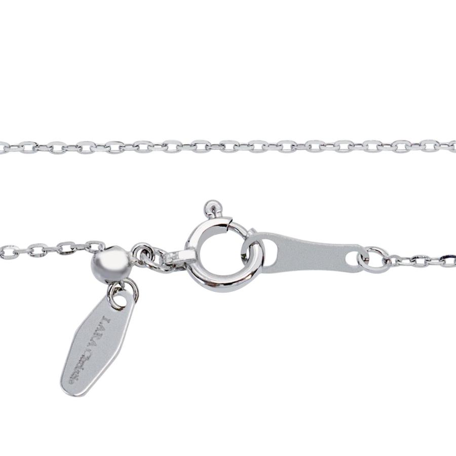 ララクリスティー ネックレス チェーン のみ プラチナ Pt850 シャインカットアズキ 幅0.8mm 約1.42g 最長45cm 長さ調整可能 スライドアジャスター LCC 幅0 8mm