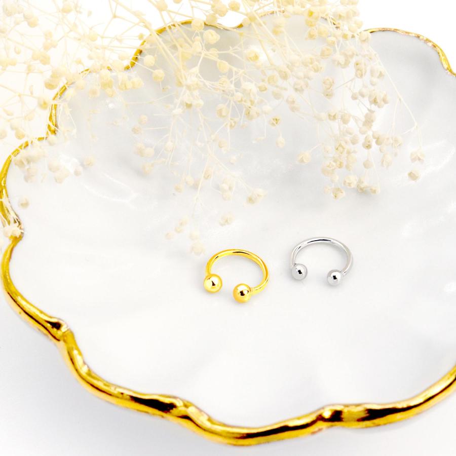 LARA Christie イヤーカフ レディース 軟骨 18金 プラチナ K18