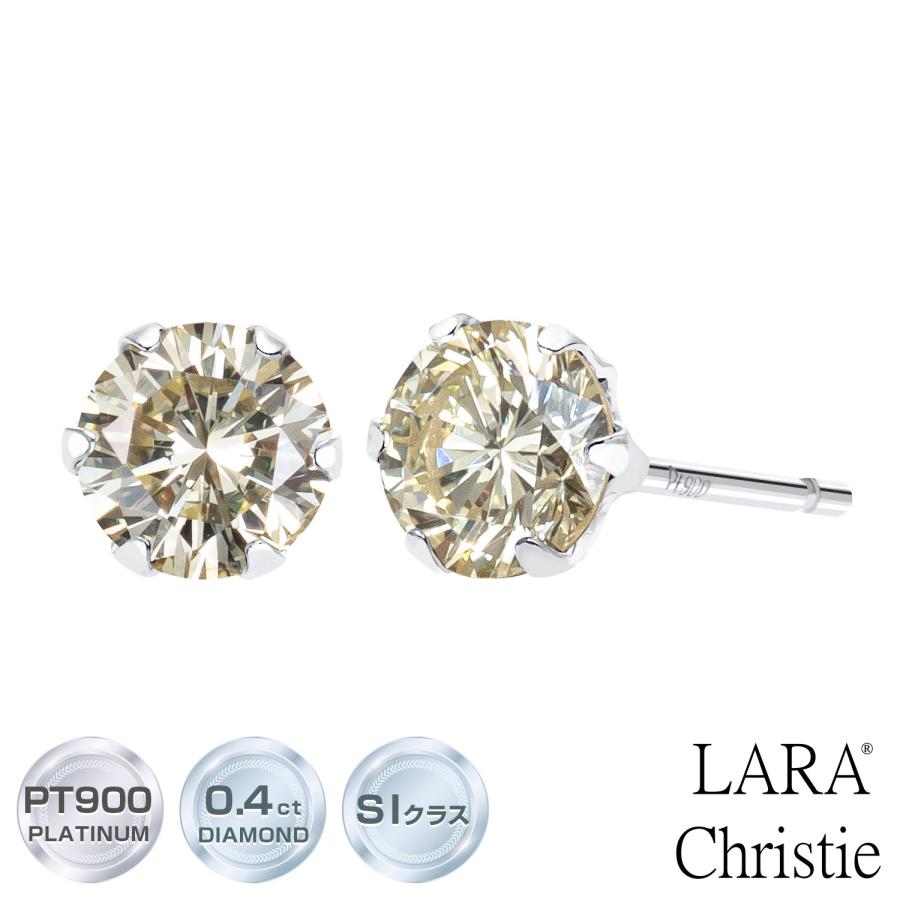 LARA Christie ピアス レディース メンズ ダイヤモンド 計0.4ct 一粒 6 