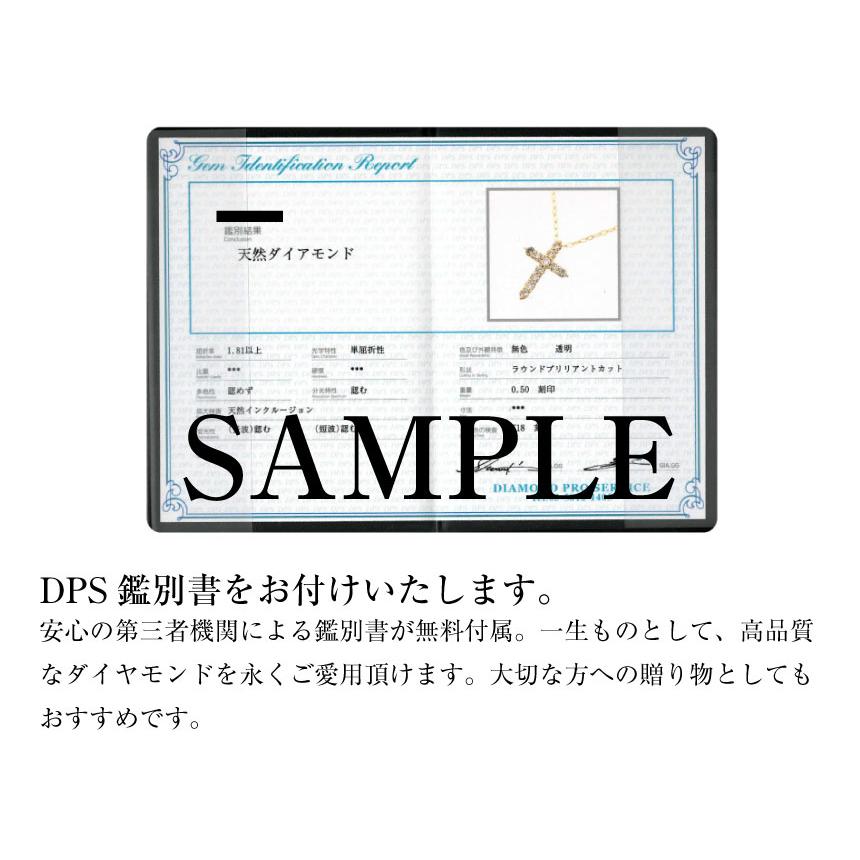 ネックレス レディース 18金 ダイヤ ダイヤモンド 0.5ct プラチナ PT900 K18 ゴールド クロス プレゼント ララクリスティー LPUC_12