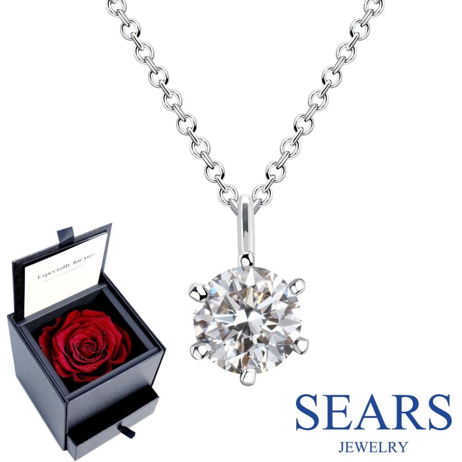 Sears ネックレス レディース キュービックジルコニア 一粒 Sears ネックレス レディース キュービックジルコニア 一粒