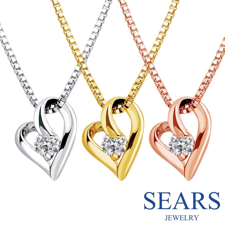 Sears ネックレス レディース キュービックジルコニア 一粒