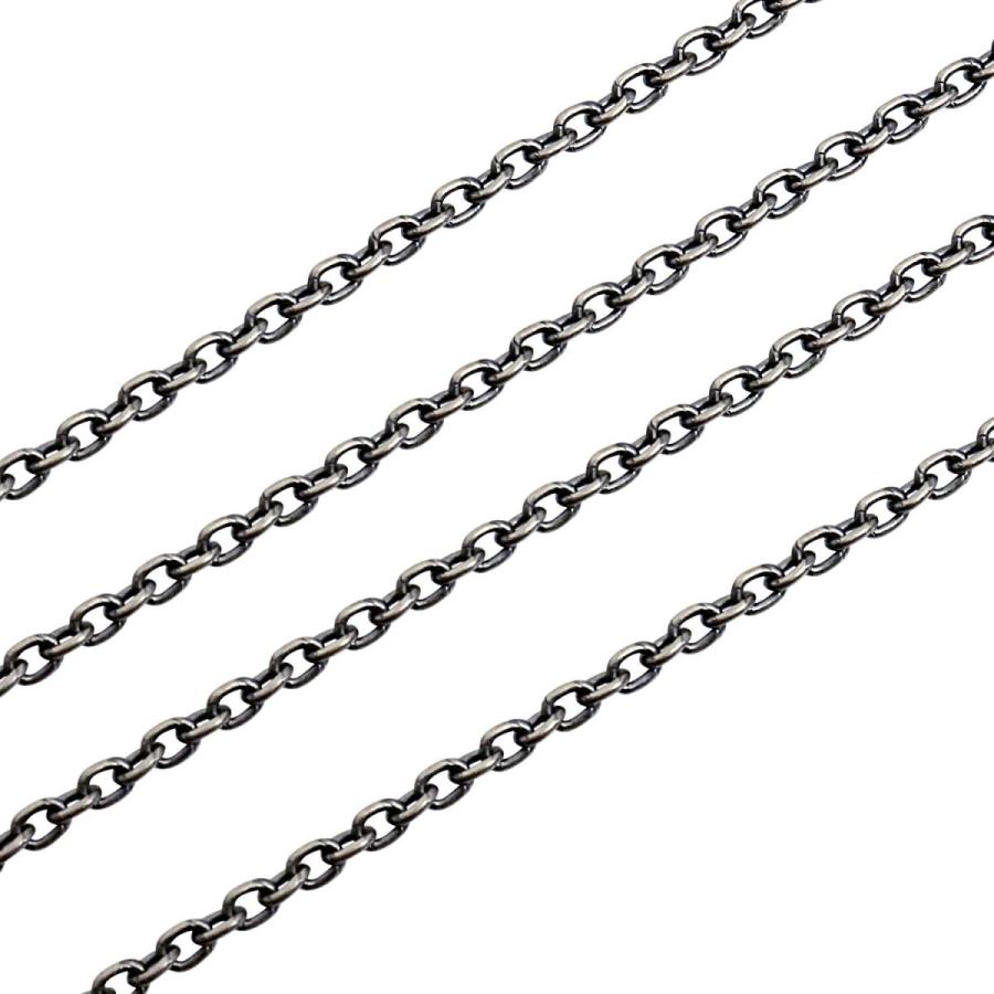 Sears（シアーズ） シルバーチェーン あずき アズキ 燻し 幅2.3mm 長さ