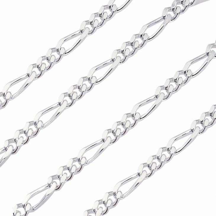 シルバー チェーン フィガロ4面カット 4mm 60cm sfg120-60 Sears シアーズ シルバーチェーン フィガロ 4面カット 幅 4mm 長