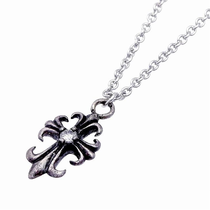 ネックレス メンズ クロス キュービックジルコニア シンプル Royal