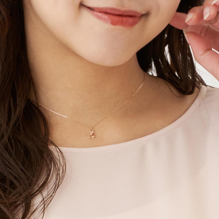 Sears シアーズ ネックレス リボン レディース K10 ゴールド WG