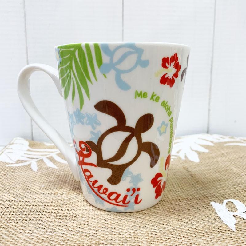 ハワイアンイラストのおしゃれマグカップ 陶器 コーヒー ホヌ 9102honu Seashells Zakka 通販 Yahoo ショッピング