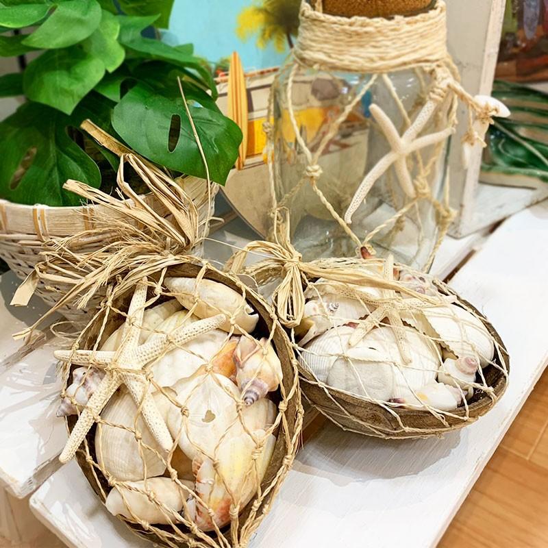 貝殻のココナッツバスケット シェルの詰め合わせ おしゃれなヒトデのディスプレイツール Coconuts Seashells Zakka 通販 Yahoo ショッピング