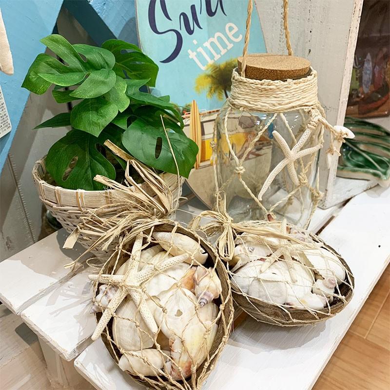 貝殻のココナッツバスケット シェルの詰め合わせ おしゃれなヒトデのディスプレイツール Coconuts Seashells Zakka 通販 Yahoo ショッピング