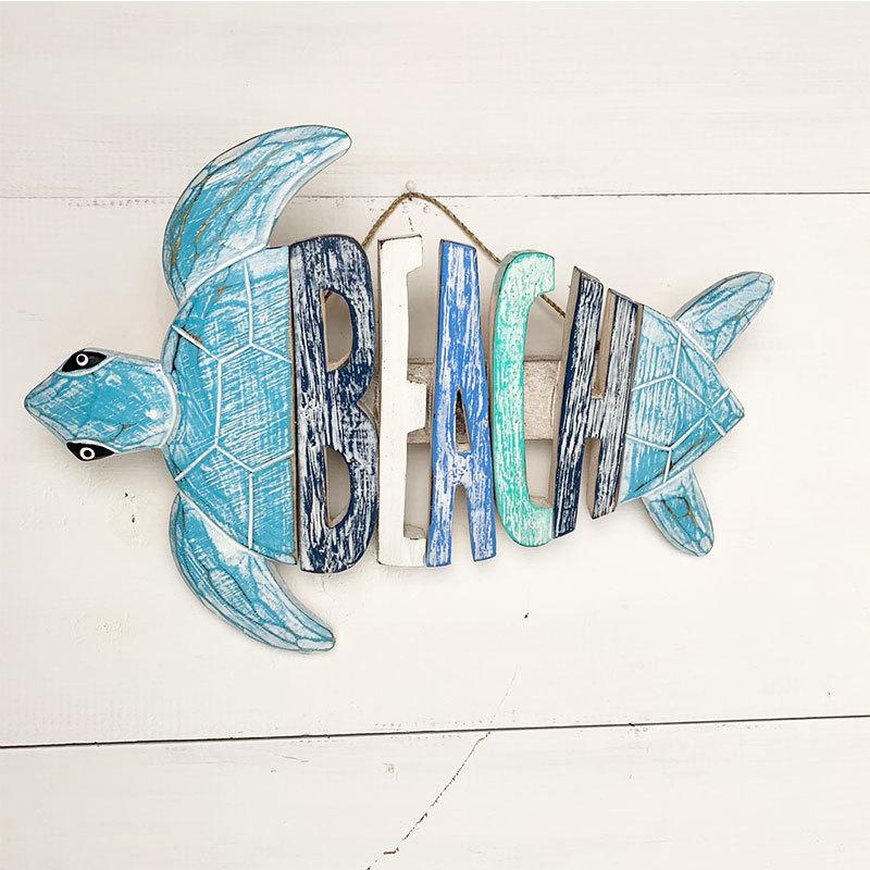 海亀のビーチロゴプレート ホヌのウッドデザインプレート ハワイアンカメの壁掛け雑貨 Et Seashells Zakka 通販 Yahoo ショッピング