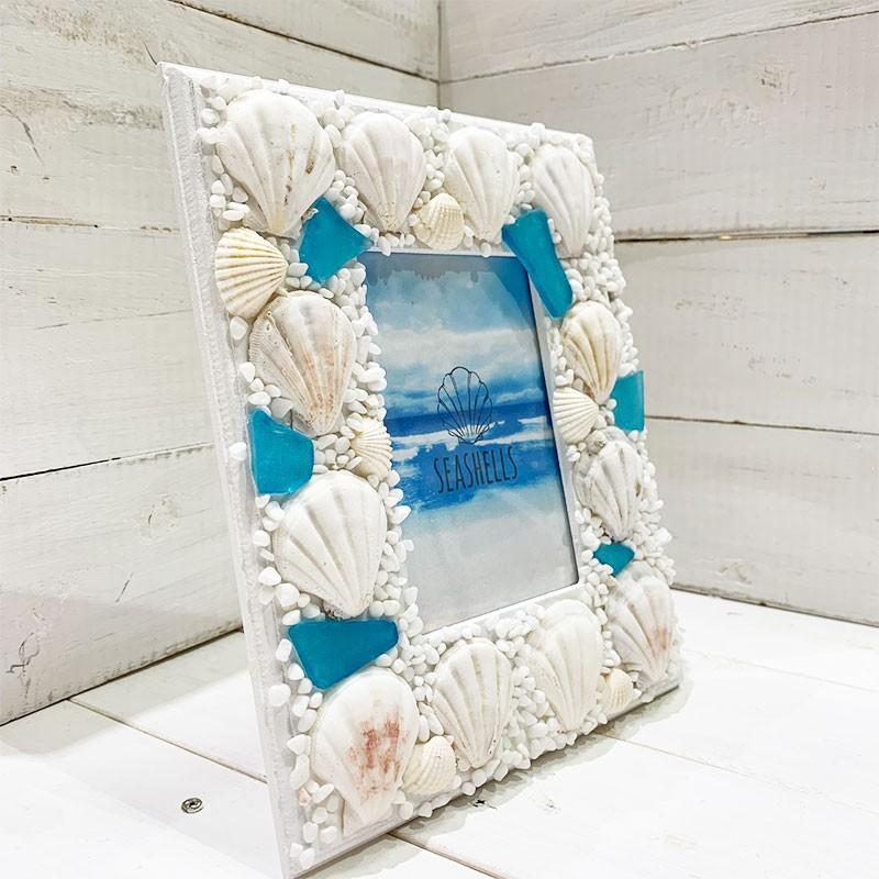 シェル シーグラスフォトフレーム ハワイアンインテリア雑貨 おしゃれリビング In 4551 Seashells Zakka 通販 Yahoo ショッピング