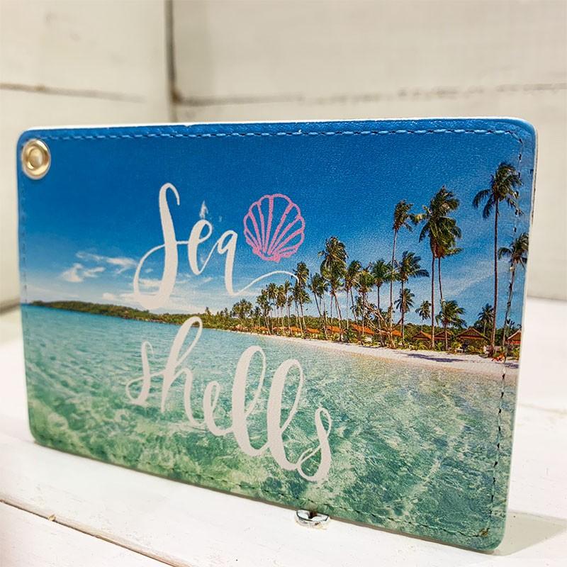 ソフトパスケース パームビーチシル おしゃれなハワイアンデザイン 風景写真 海とヤシの木のおしゃれな写真 Pas Se Seashells Zakka 通販 Yahoo ショッピング