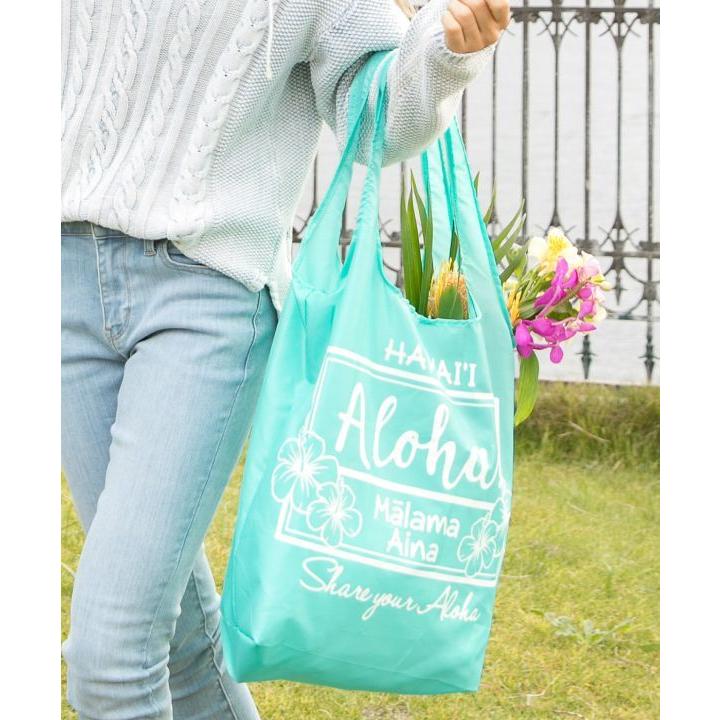 ハワイアンプリントエコバッグ アロハトートバッグ かわいい買い物袋 パステルカラー たたんでしまえるバッグ Se1101eco Seashells Zakka 通販 Yahoo ショッピング