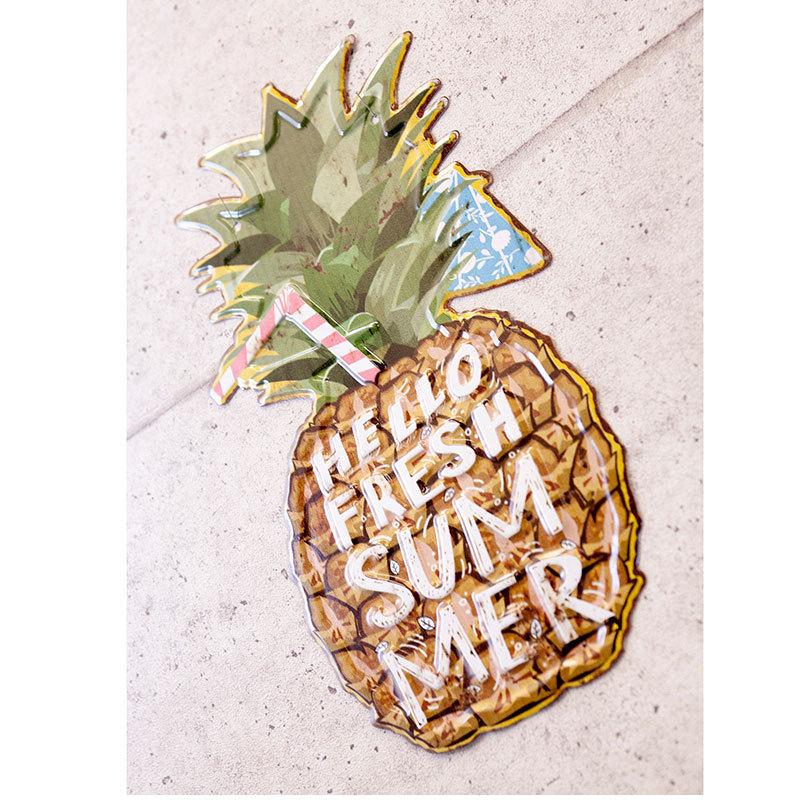 パイナップルのブリキ看板 おしゃれなハワイアン壁掛けプレート かわいいインテリア看板 Semp03 Seashells Zakka 通販 Yahoo ショッピング