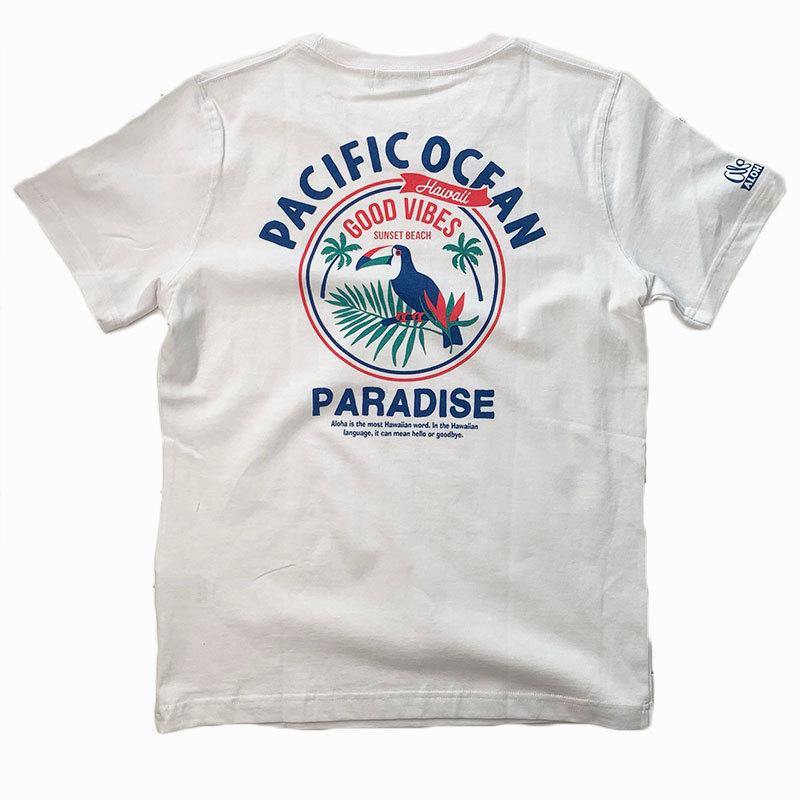 ハワイアンプリントtシャツ オウムのイラストプリント パラダイスロゴ レディース メンズ ユニセックス Set173 Seashells Zakka 通販 Yahoo ショッピング