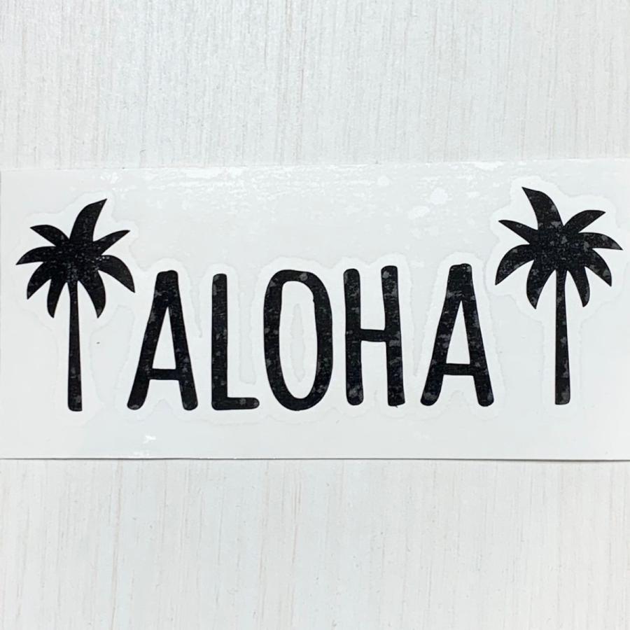 ハワイアンステッカー アロハ文字 ヤシの木 車用 白いシール 抜き型ステッカー Aloha ブラック 黒 Stkwp Seashells Zakka 通販 Yahoo ショッピング