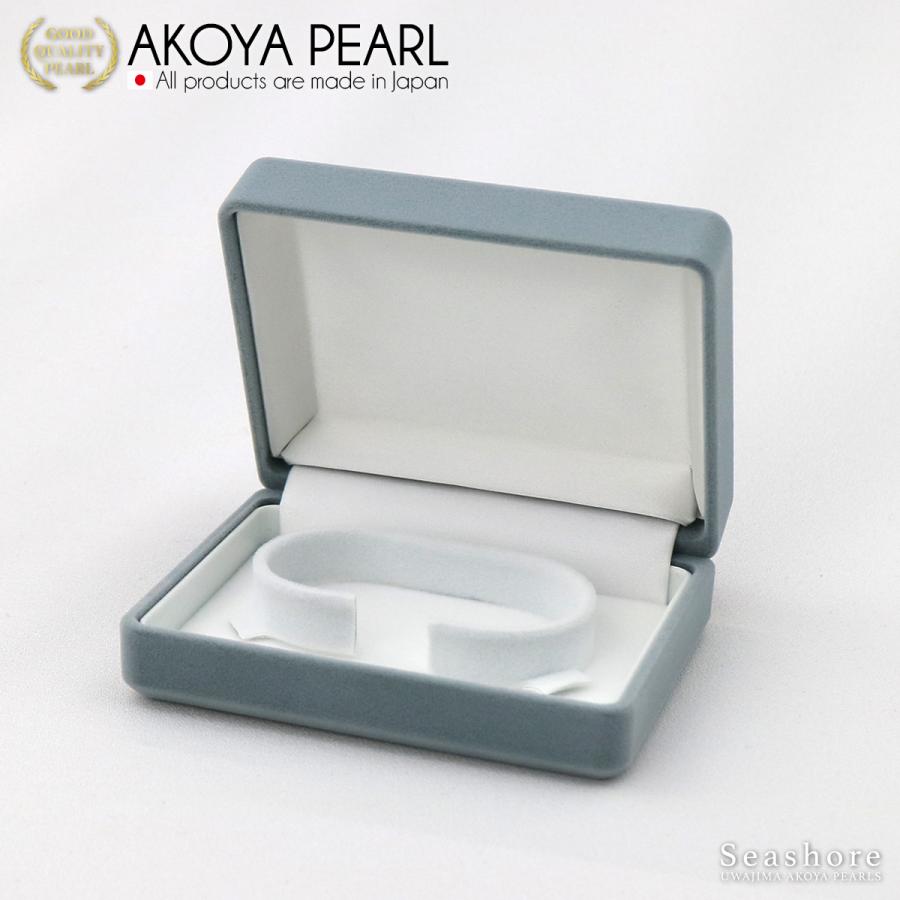 アコヤ真珠 ステーション ブレスレット 無調色 6.5-7.0mm 5珠 パール シルバー ナチュラルブルー グレー バロック 保管用グレーケース付 爆買 4099の画像