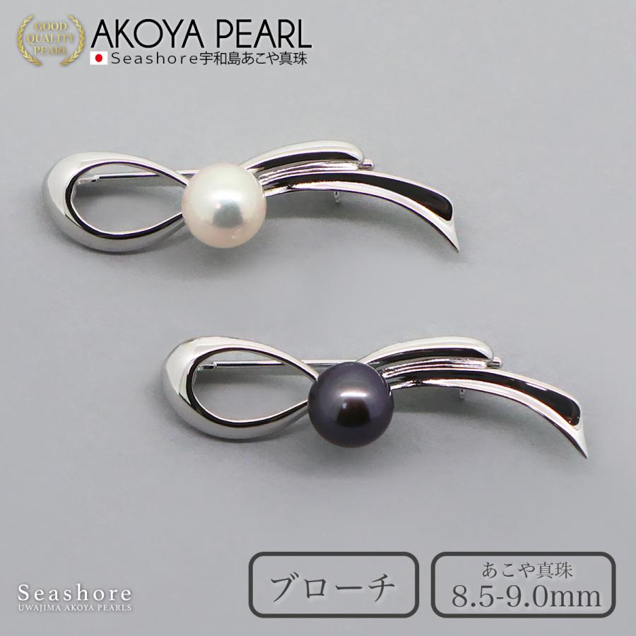 Seashore 宇和島あこや真珠 パール ブローチ パールノット レディース