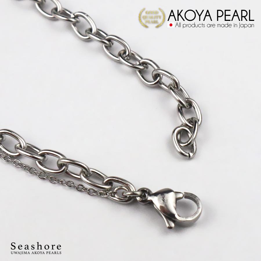 Seashore 宇和島あこや真珠 あこや真珠 3珠 ブレスレット 8.5-9.0mm