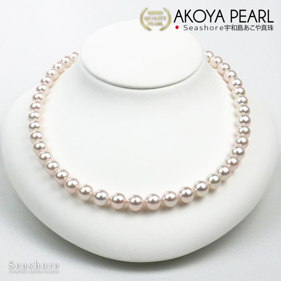 あこや真珠ネックレス　・ピアス 即納】あこや真珠 ネックレス セット(ピアス/イヤリング付き