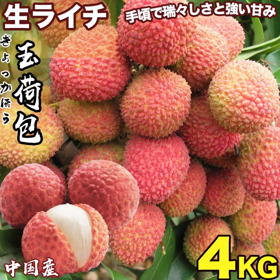 生ライチ 玉荷包 約4kg 箱 140玉前後 中国産 赤ライチ 手頃で瑞々しい