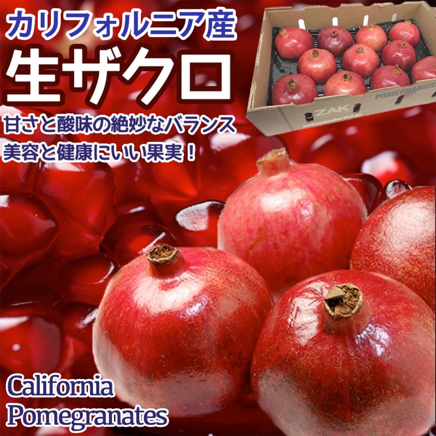 新鮮ザクロ　1箱 約5kg 生ザクロ 約5kg箱 (8〜15個) アメリカ産 生ざくろ 大玉 フレッシュ