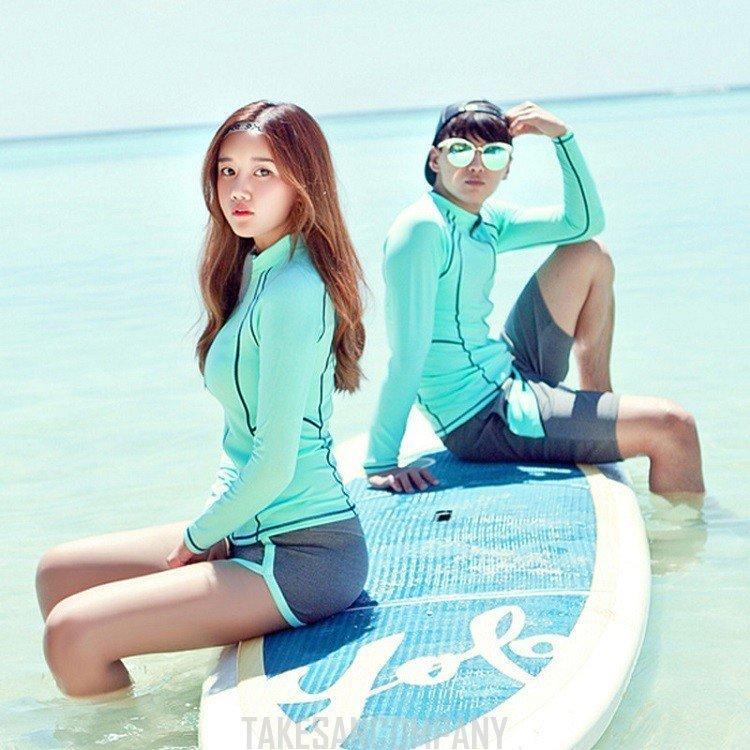定番 水着 メンズ レディース ラッシュガード フード 長袖 上下セット 水着 メンズ レディース ラッシュガード 上下セット セット ペアルック ジップアップ 紫外線対策 Uvカット ショートパンツ フードなし 長袖 ラッシュガード