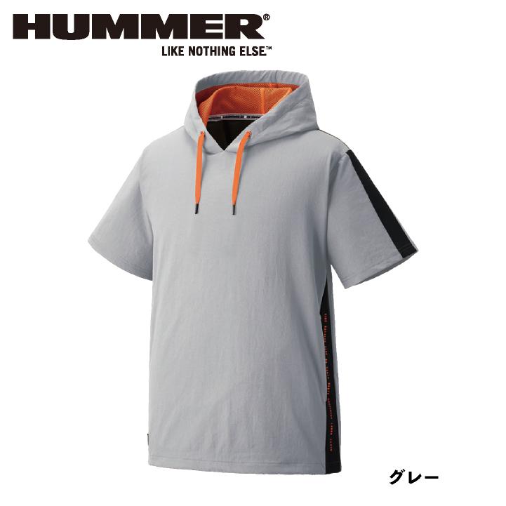 アタックベース HUMMER 半袖フーディーシャツ 春夏 上着 メンズ レディース 肌面ドライ 速乾 ストレッチ 作業着 おしゃれ トップス 大きいサイズ at-28559-b｜season-tk｜07