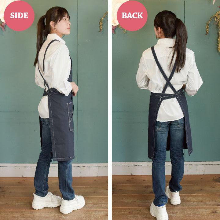 Lee（リー） 胸当てエプロン ひざ丈 WORKWEAR ストレッチダック ボン