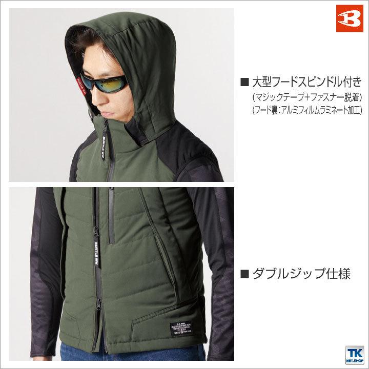 バートル 防寒ベスト パーカーベスト サーモクラフト対応 フード付き 作業着 作業服 ジップアップ BURTLE アウトドアスポーツ 防風 冬 おしゃれ メンズ bt-5274|season-tk|04