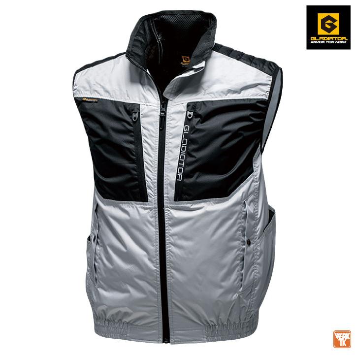 GLADIATOR/グラディエーター 空調服 ノースリーブ ベスト黒